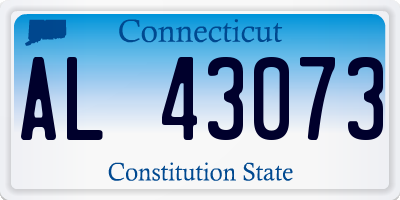 CT license plate AL43073