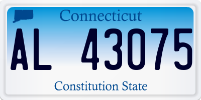 CT license plate AL43075