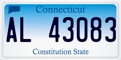 CT license plate AL43083