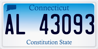 CT license plate AL43093