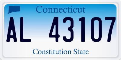 CT license plate AL43107