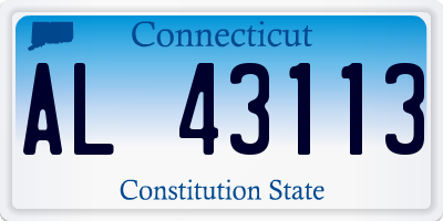 CT license plate AL43113