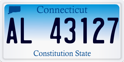 CT license plate AL43127