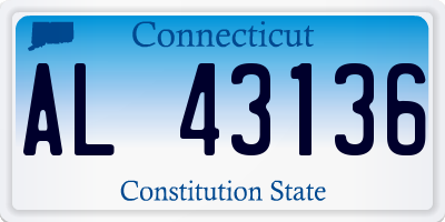 CT license plate AL43136