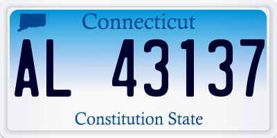 CT license plate AL43137