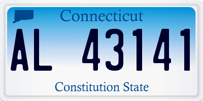 CT license plate AL43141