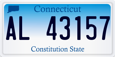 CT license plate AL43157