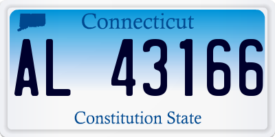 CT license plate AL43166