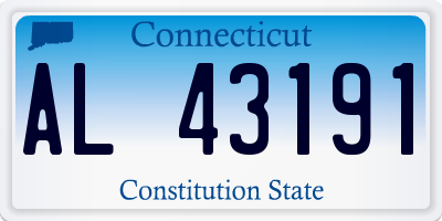 CT license plate AL43191