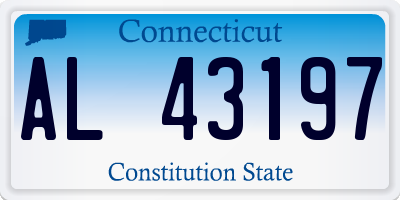 CT license plate AL43197