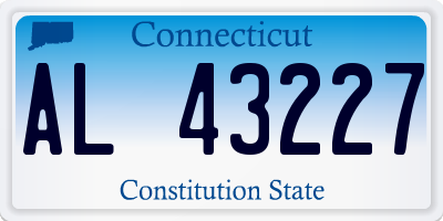 CT license plate AL43227