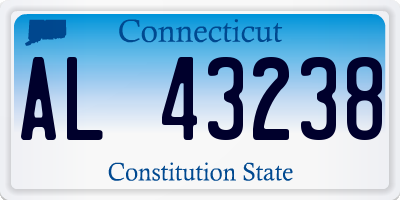 CT license plate AL43238