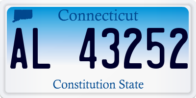CT license plate AL43252