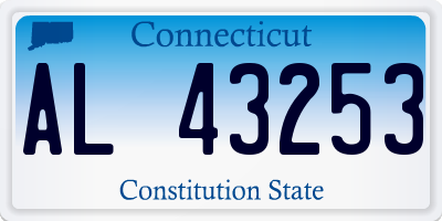 CT license plate AL43253