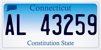 CT license plate AL43259