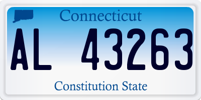 CT license plate AL43263