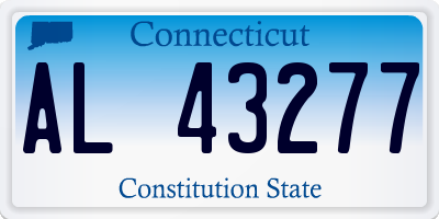 CT license plate AL43277