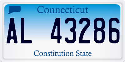 CT license plate AL43286