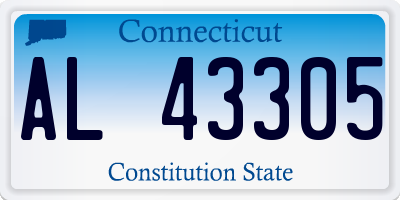CT license plate AL43305
