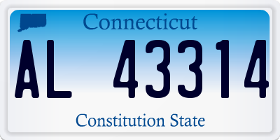 CT license plate AL43314