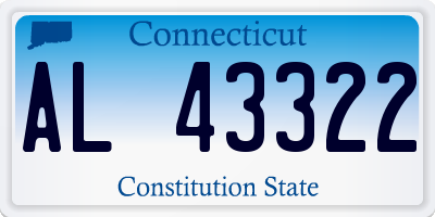 CT license plate AL43322