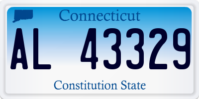 CT license plate AL43329