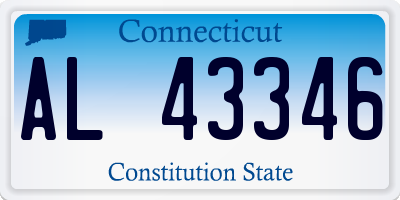 CT license plate AL43346