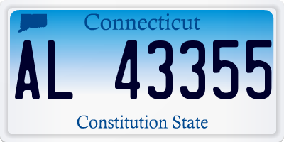 CT license plate AL43355