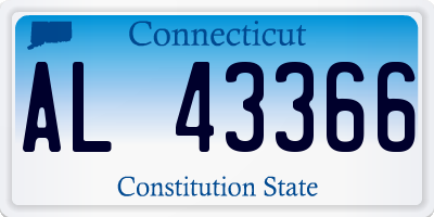 CT license plate AL43366