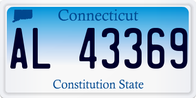 CT license plate AL43369