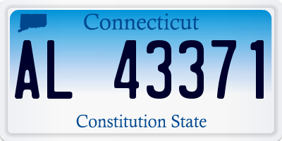CT license plate AL43371