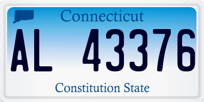 CT license plate AL43376