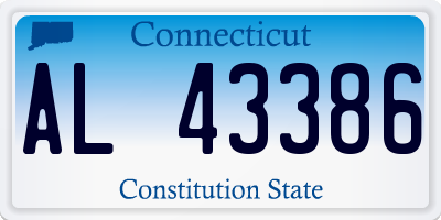 CT license plate AL43386