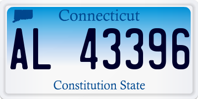 CT license plate AL43396