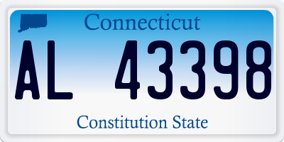 CT license plate AL43398