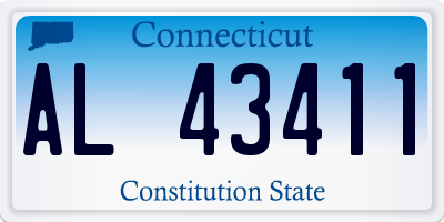 CT license plate AL43411