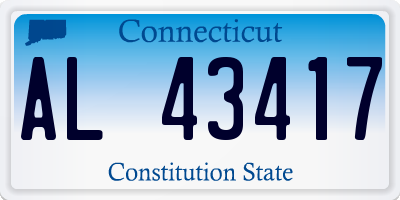 CT license plate AL43417