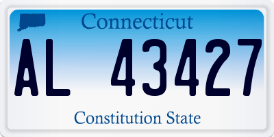 CT license plate AL43427