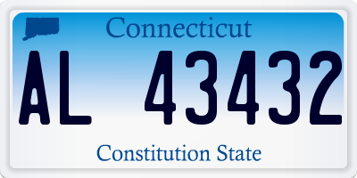 CT license plate AL43432