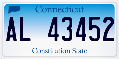 CT license plate AL43452