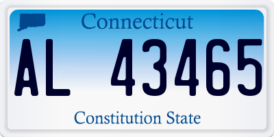 CT license plate AL43465