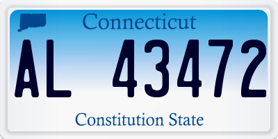 CT license plate AL43472
