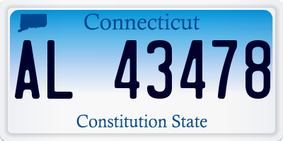 CT license plate AL43478