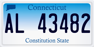 CT license plate AL43482