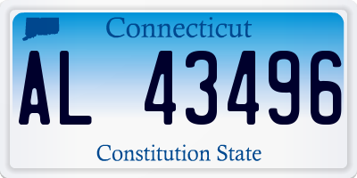 CT license plate AL43496