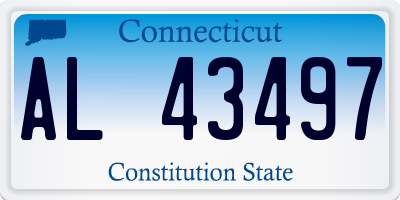 CT license plate AL43497