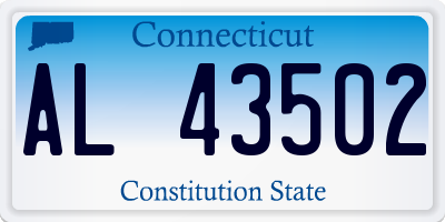 CT license plate AL43502