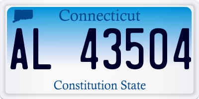 CT license plate AL43504