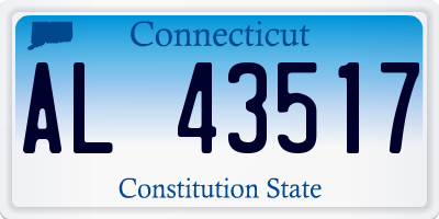 CT license plate AL43517