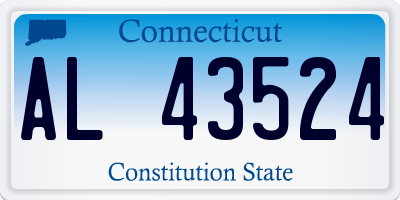 CT license plate AL43524